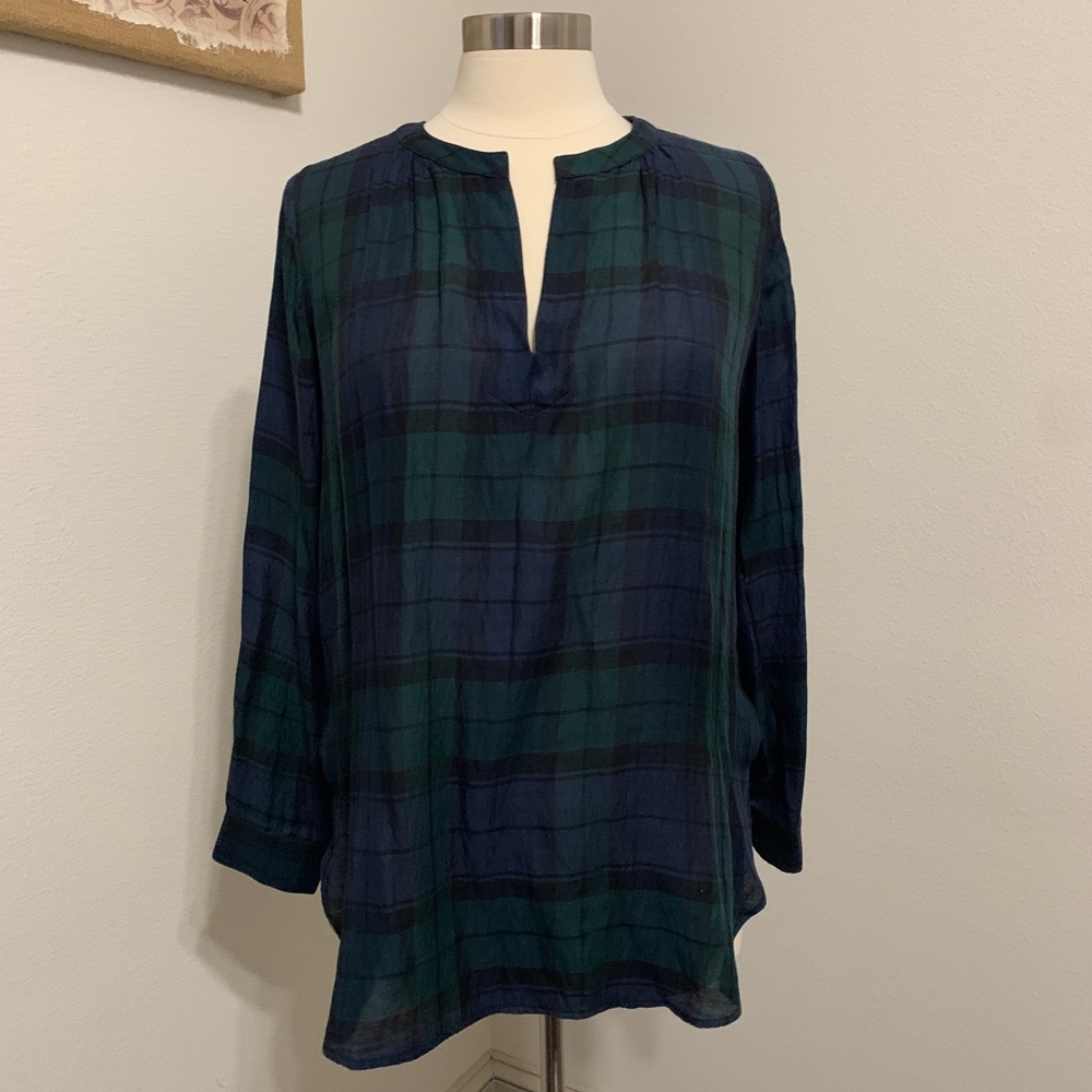 Black watch plaid tunic